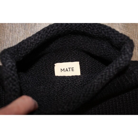 MATE The Label Alpaca Cotton Rolled Neck Sweater Black NWT $218 - Picture 6 of 7